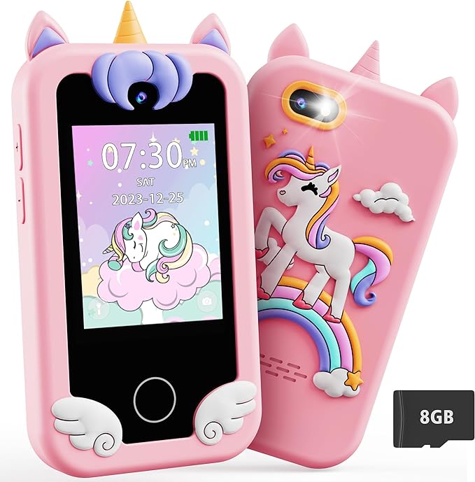 NAONAO  Kids Smart Phone Toys, Birthday Gifts Unicorn Toddler Play Phone