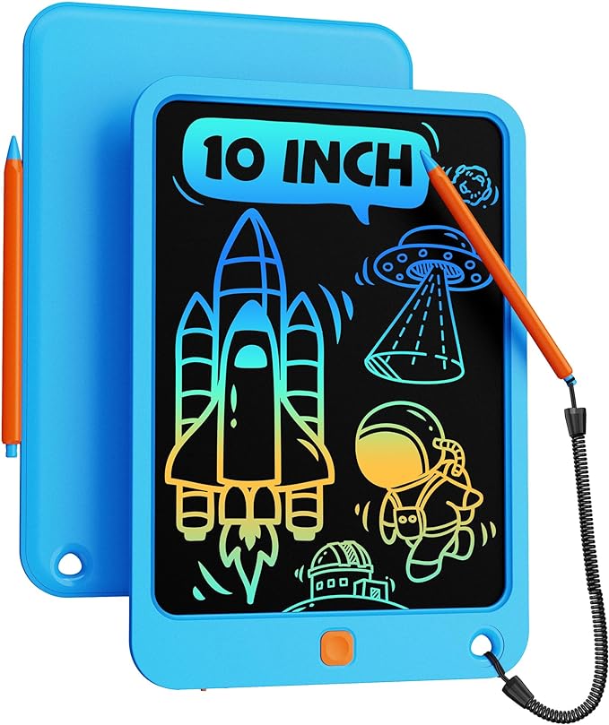 PELIGOO LCD Writing Tablet 10 Inch, Toys for 3-10 Year Old Girl Boy, Colorful Doodle Board Drawing Pad for Kids